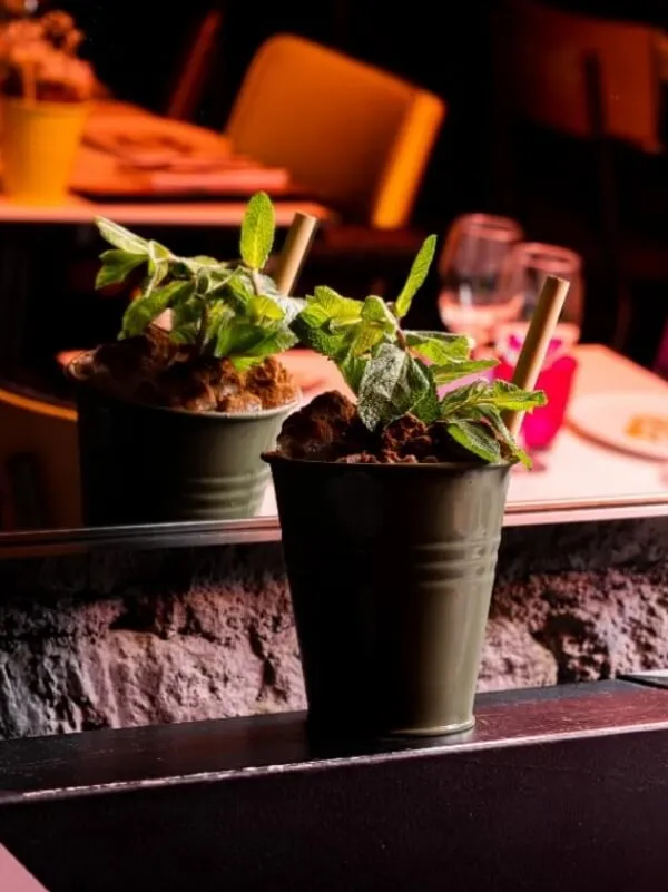 Miss Kō - Cocktail without alcohol with a sprig of mint