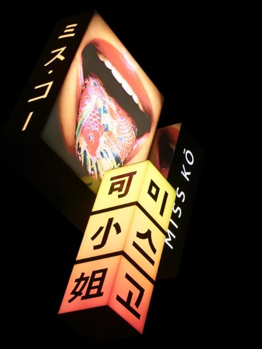 Miss Ko - Photograph of the illuminated sign