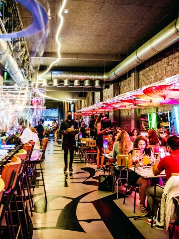 Miss Kō - Photograph of the restaurant's room with a glimpse of the chic fun and crazy decoration